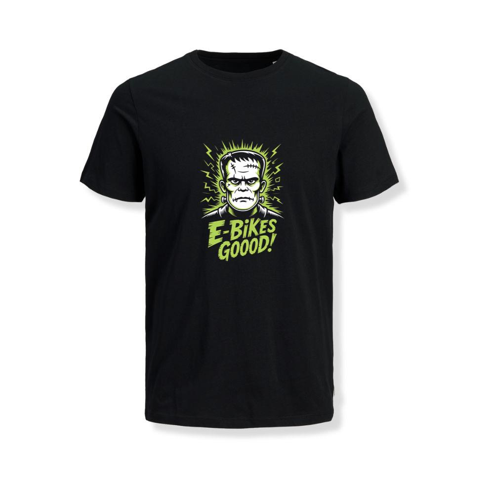 Frankenstein Monster E-Bikes Good Retro Horror Design T-Shirts