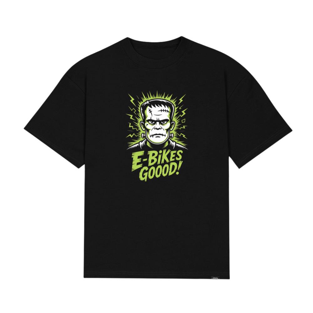 Frankenstein Monster E-Bikes Good Retro Horror Design T-Shirts