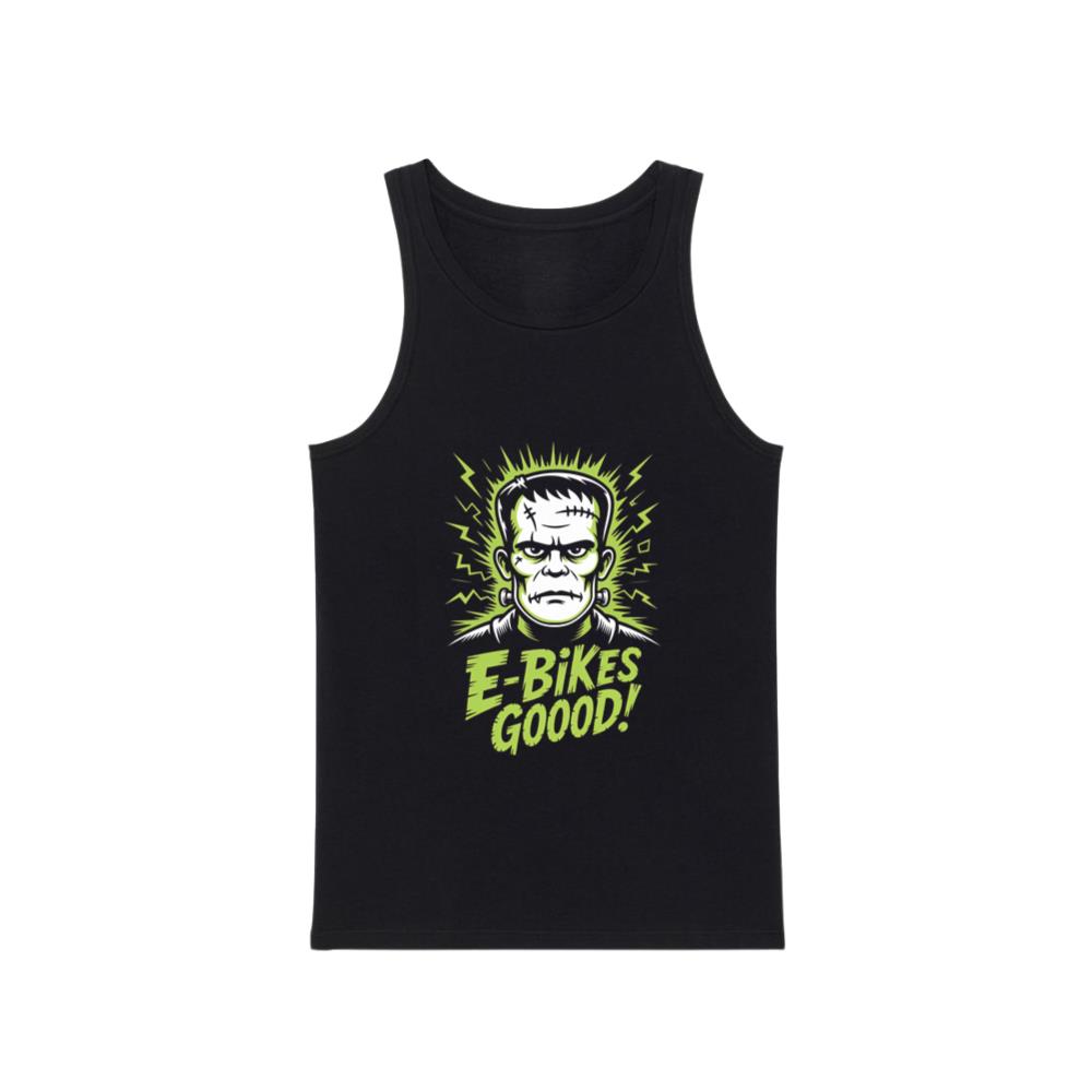 Frankenstein Monster E-Bikes Good Retro Horror Design Tank Top