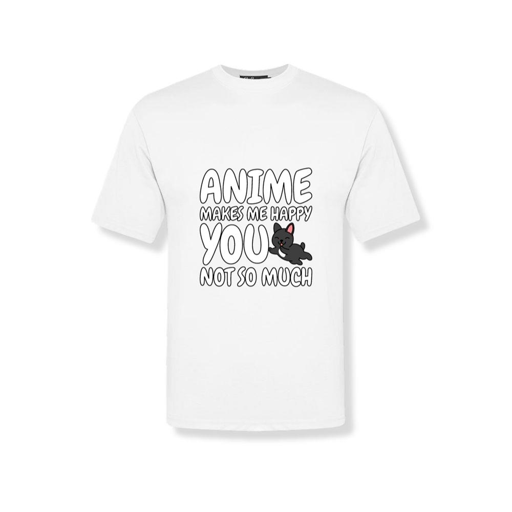 French Bulldog Anime Makes Me Happy T-Shirt