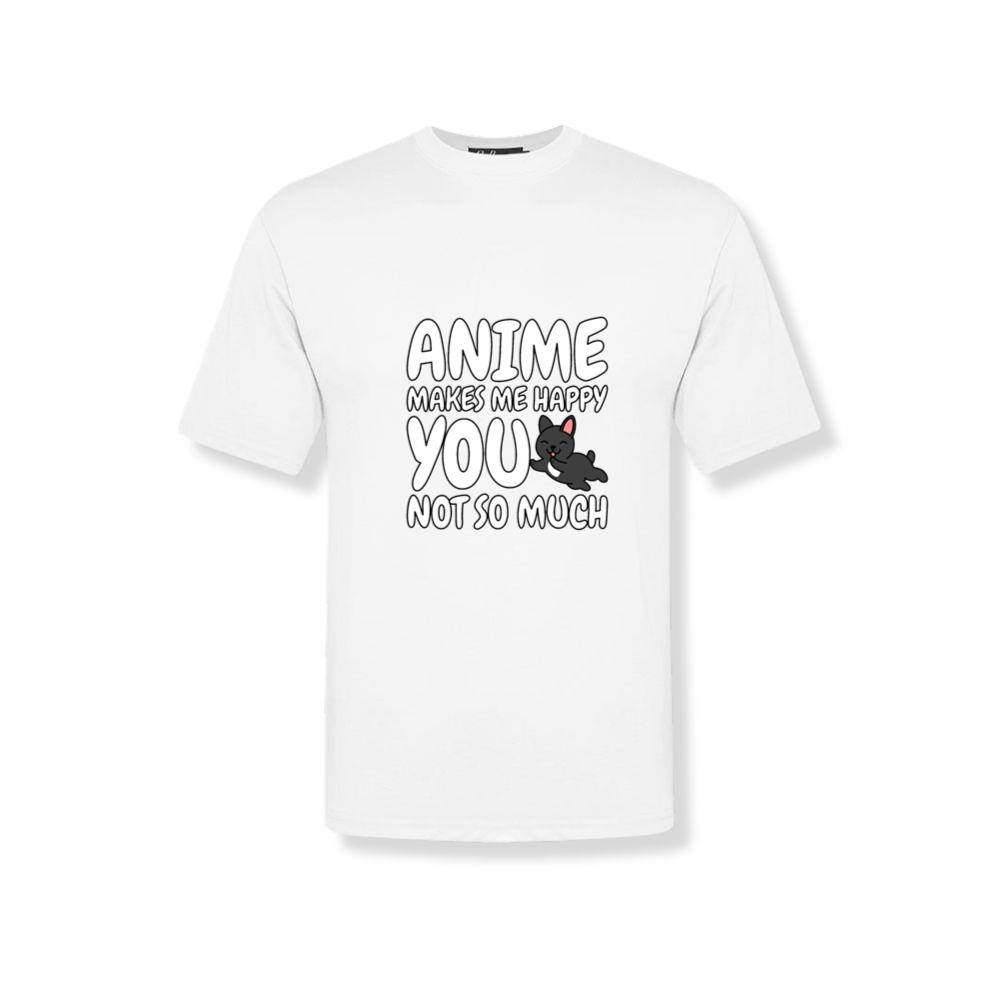 French Bulldog Anime Makes Me Happy T-Shirts
