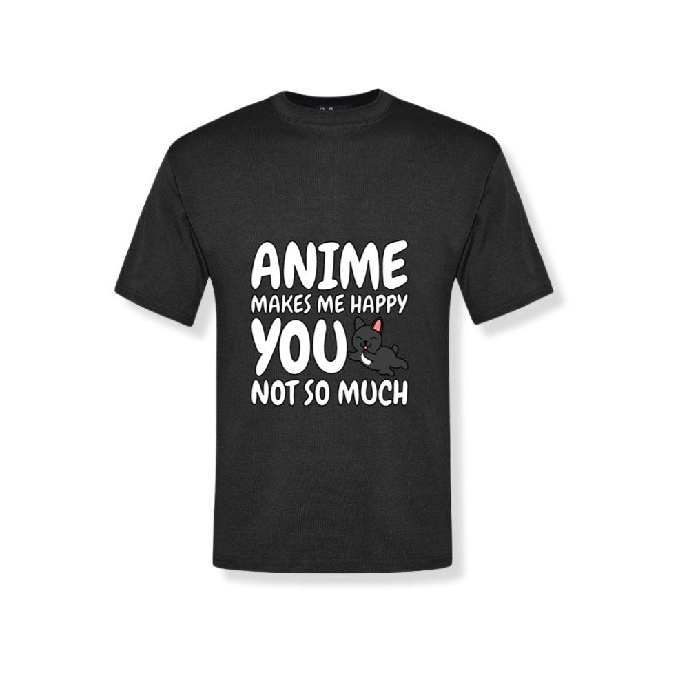 French Bulldog Anime Makes Me Happy T-Shirts