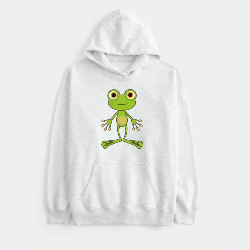 Friendly Standing Green Frog Hoodie
