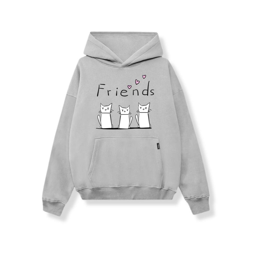 Friends three cats animals animal Hoodies
