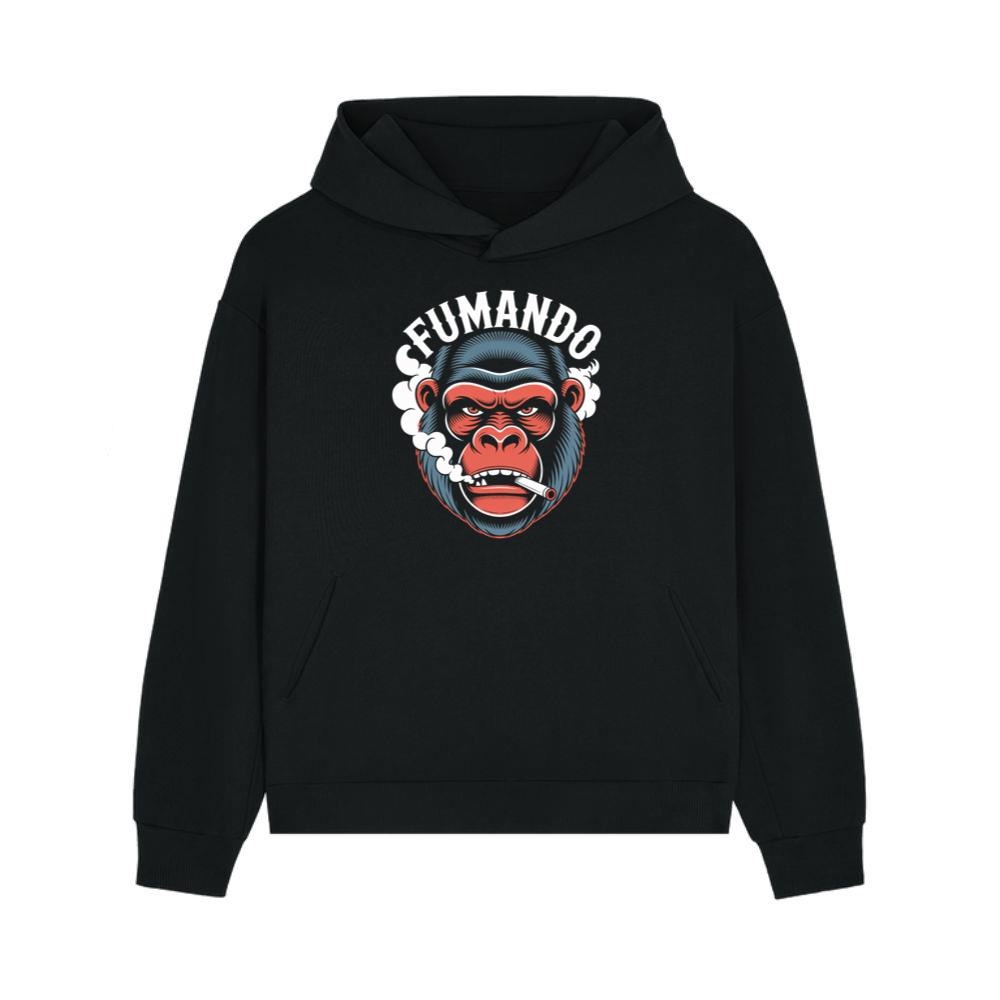 Fumando Gorilla Smoking Cigar Illustration Hoodie
