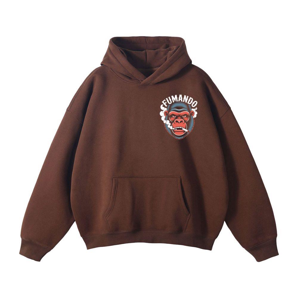 Fumando Gorilla Smoking Cigar Illustration Hoodie - Image 3