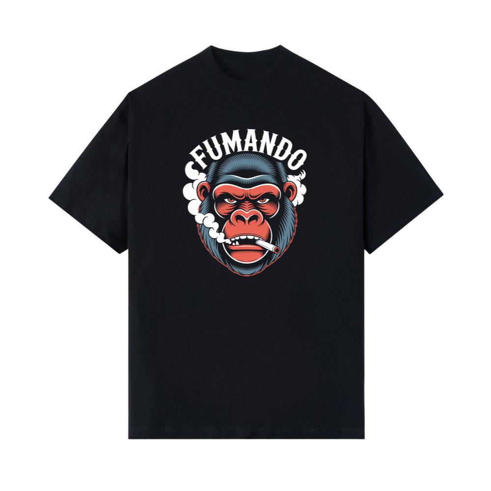 Fumando Gorilla Smoking Cigar Illustration T-Shirt