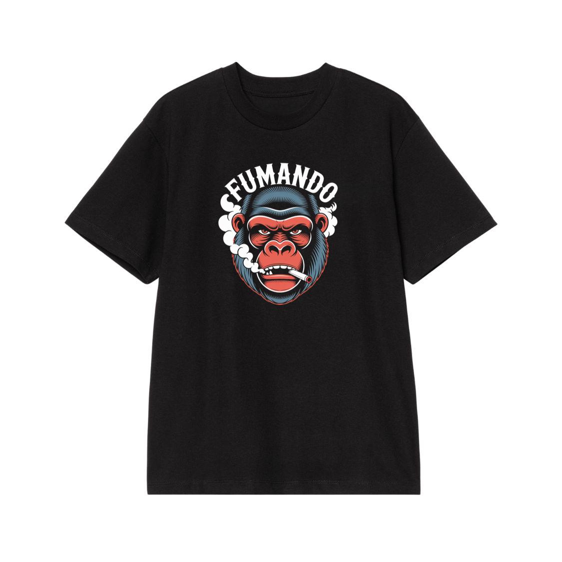 Fumando Gorilla Smoking Cigar Illustration T-Shirt