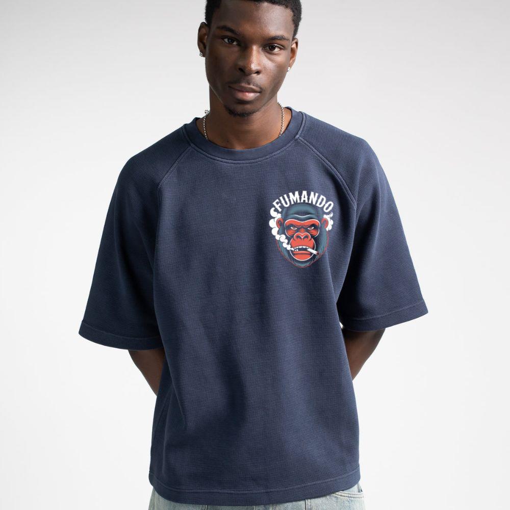 Fumando Gorilla Smoking Cigar Illustration T-Shirt - Image 4