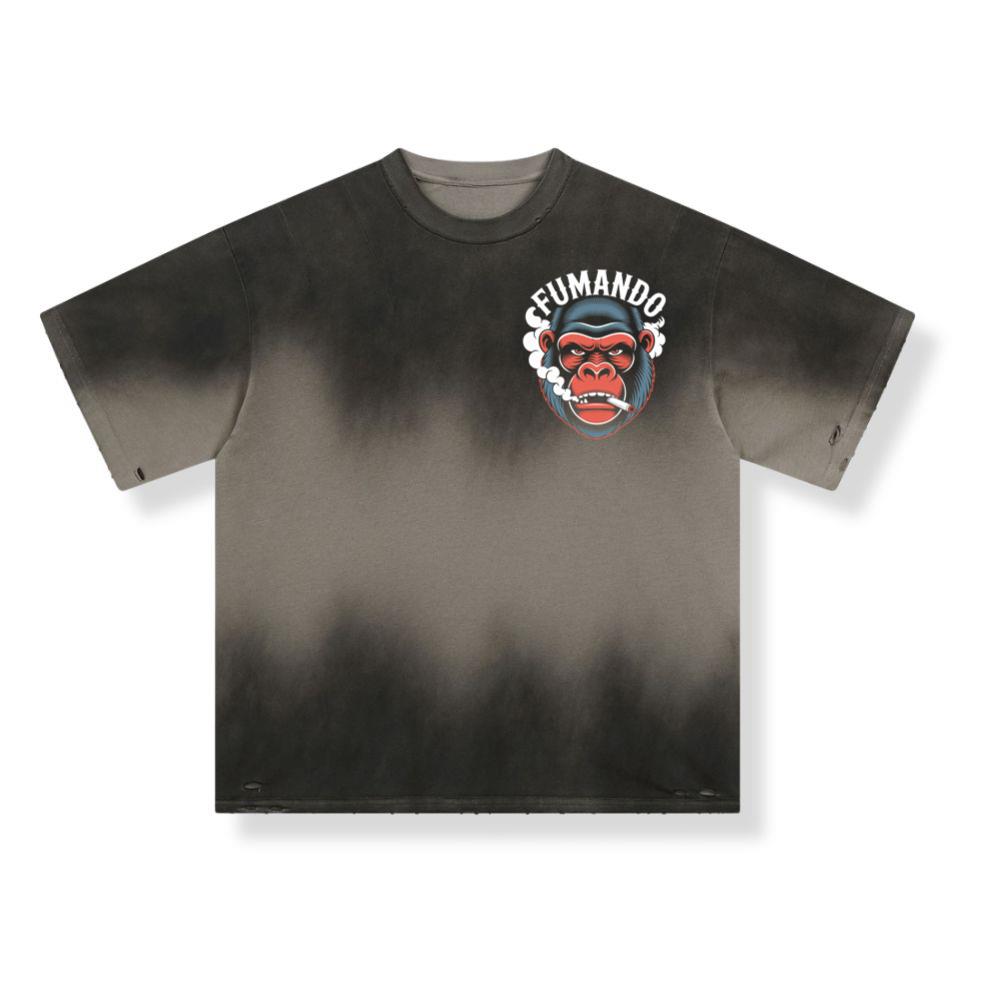 Fumando Gorilla Smoking Cigar Illustration T-Shirt