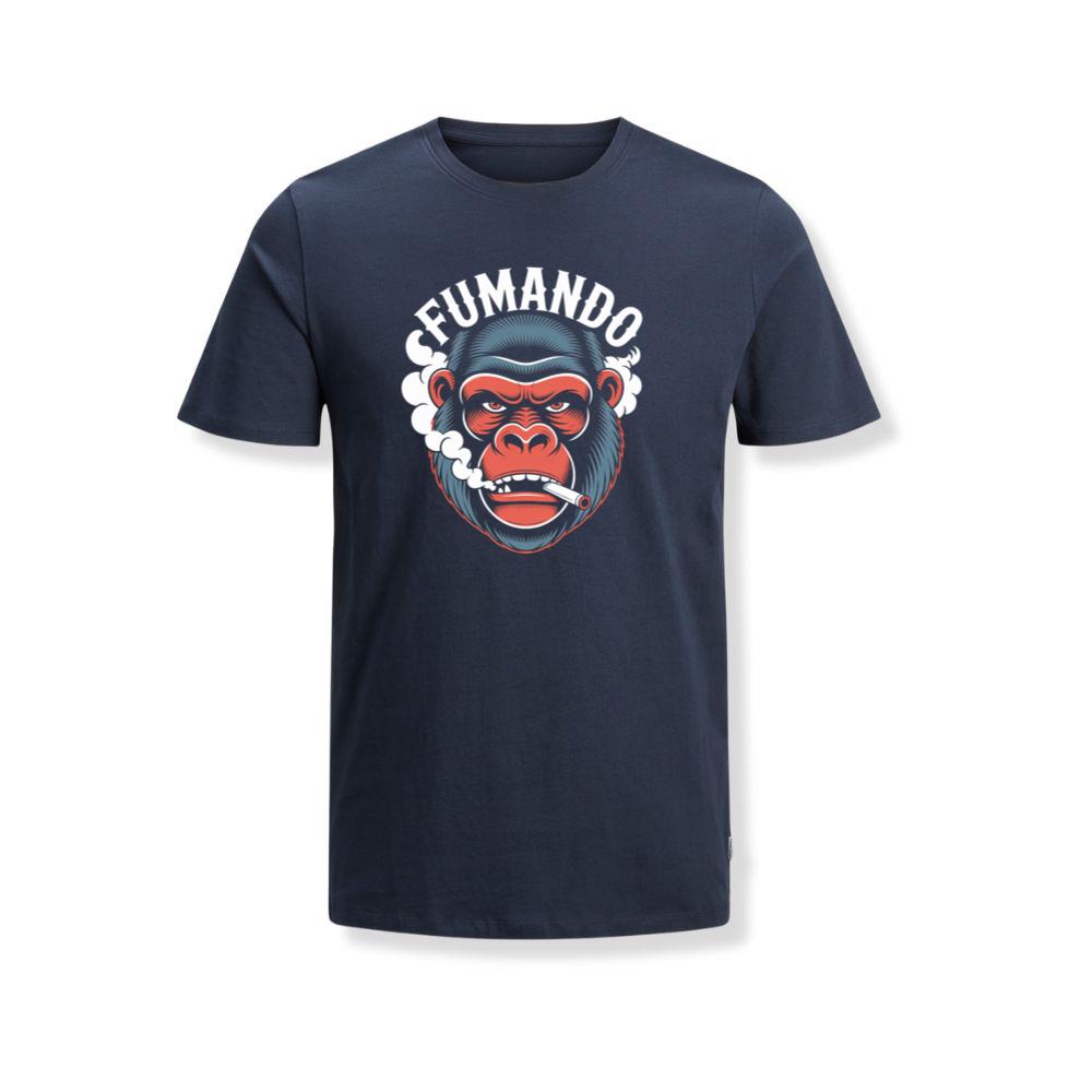 Fumando Gorilla Smoking Cigar Illustration TShirt Myheroshop