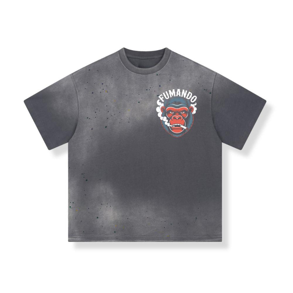 Fumando Gorilla Smoking Cigar Illustration T-Shirts - Image 4