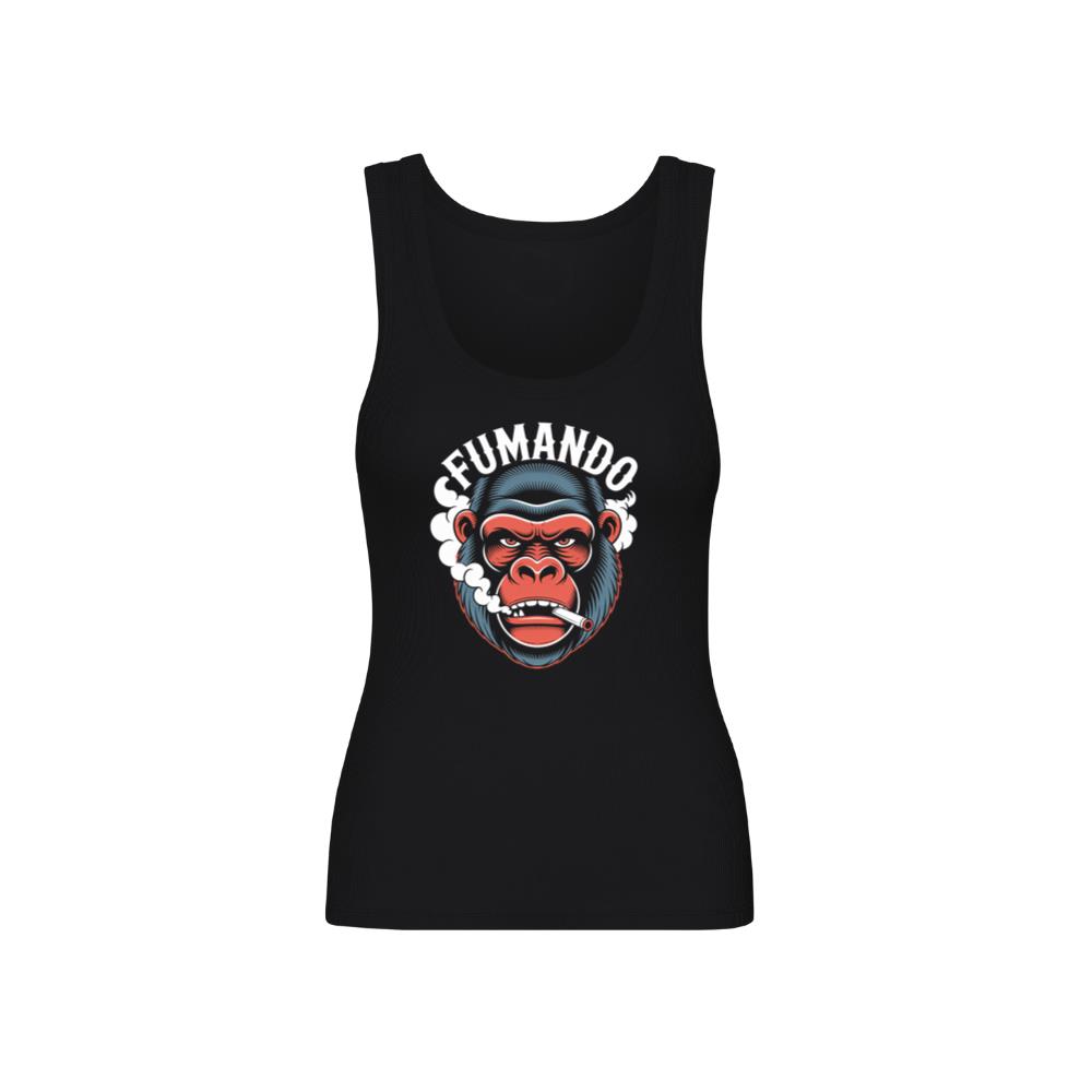Fumando Gorilla Smoking Cigar Illustration TankTop