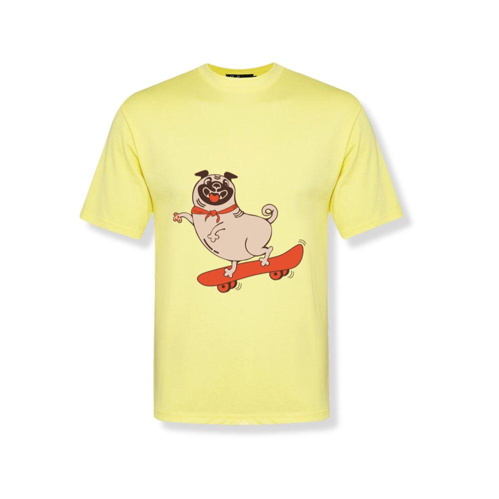 Funny animal character skateboarding pug dog T-Shirts