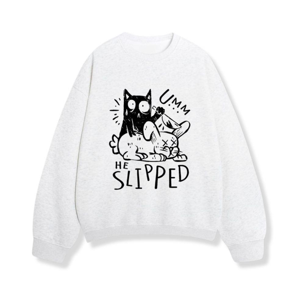 Funny Cat with a Bunny Rabbit Animal Design Sweatshirt