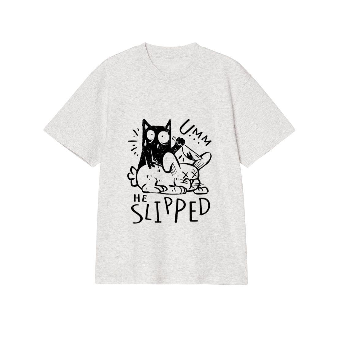 Funny Cat with a Bunny Rabbit Animal Design T-Shirt