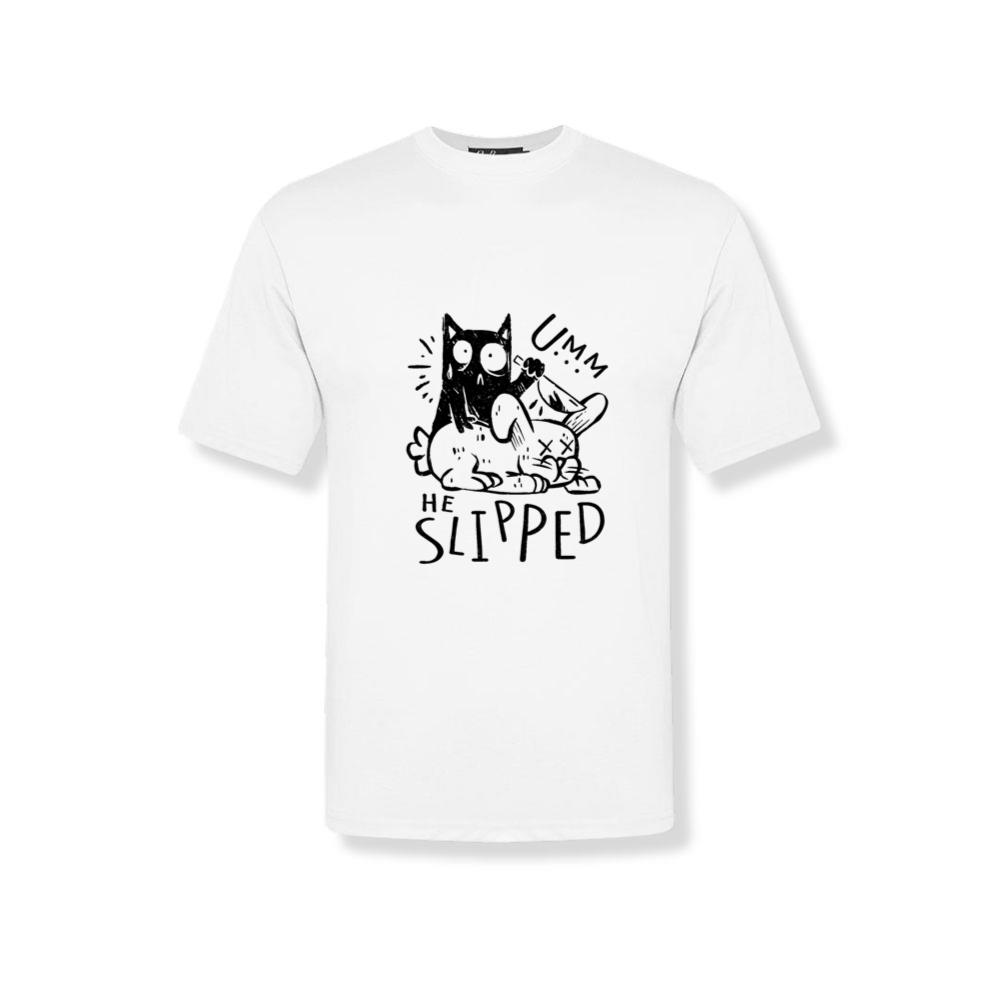 Funny Cat with a Bunny Rabbit Animal Design T-Shirts