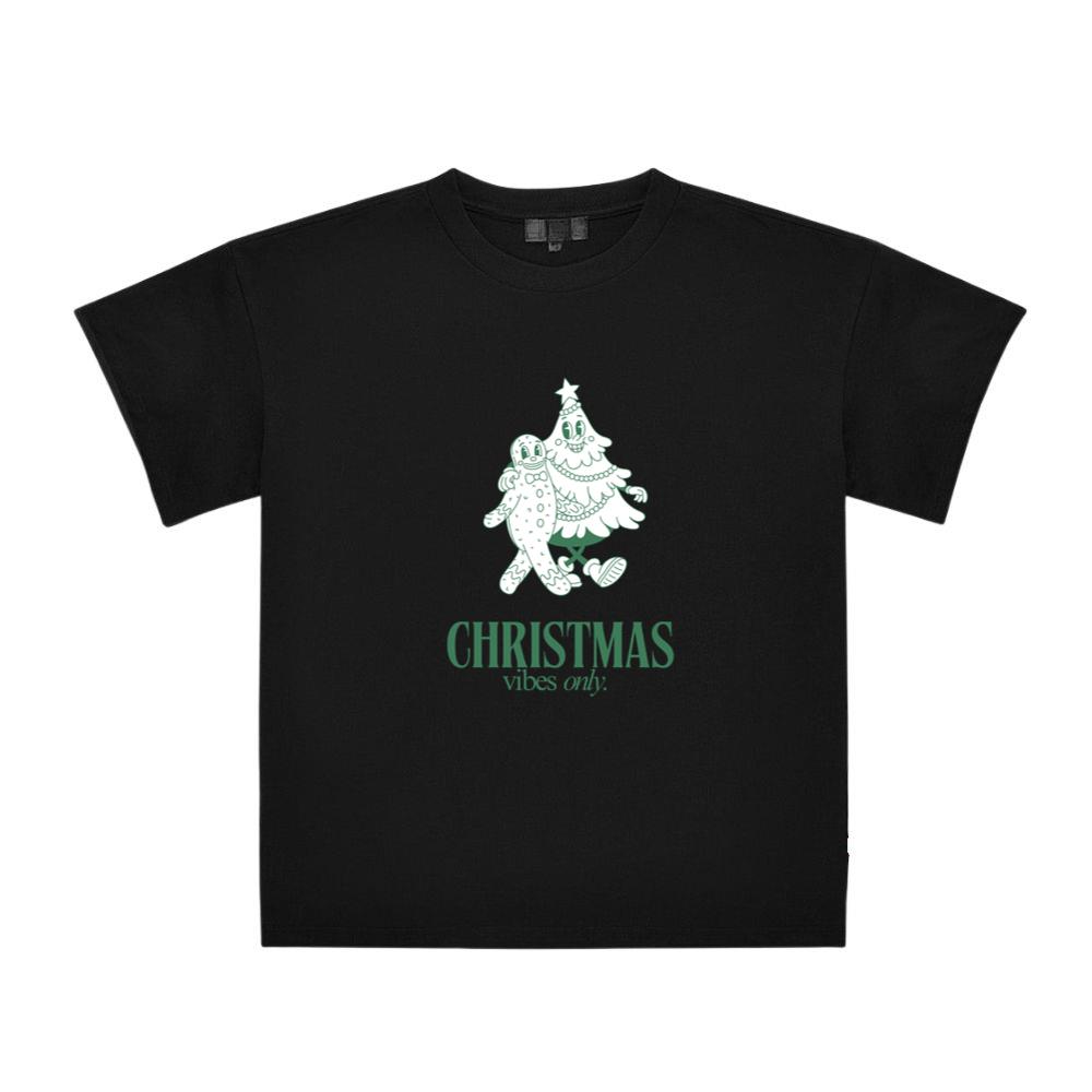 Funny Cute Christmas Vibes Only Cookie And Tree Holiday Top T-Shirts