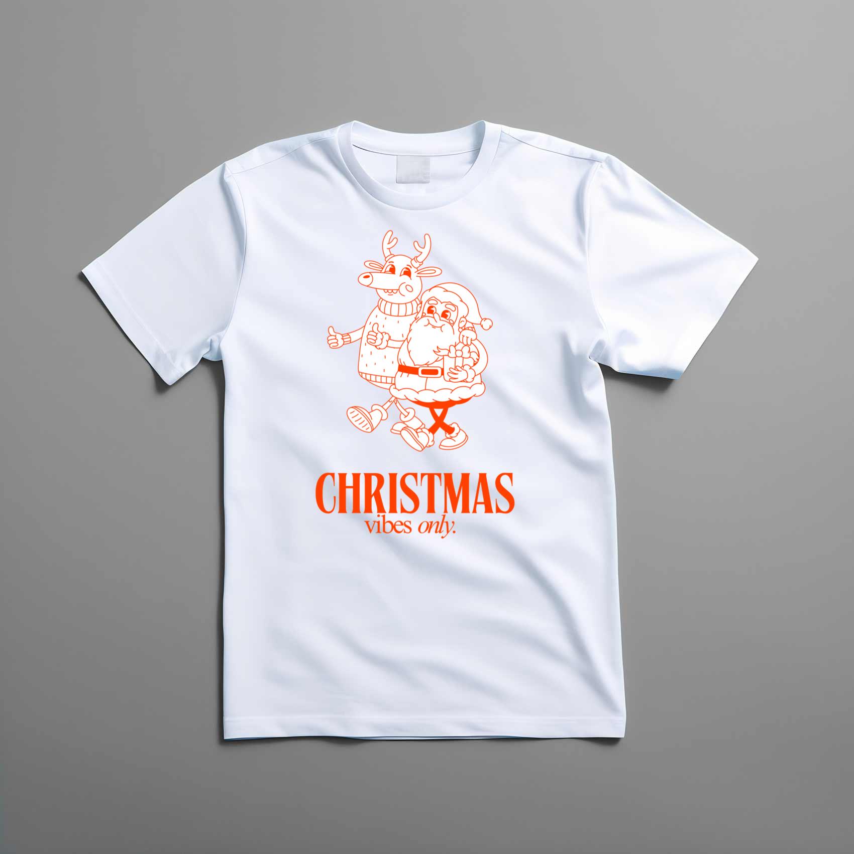 Funny Cute Christmas Vibes Only Holiday Top Tee Shirt