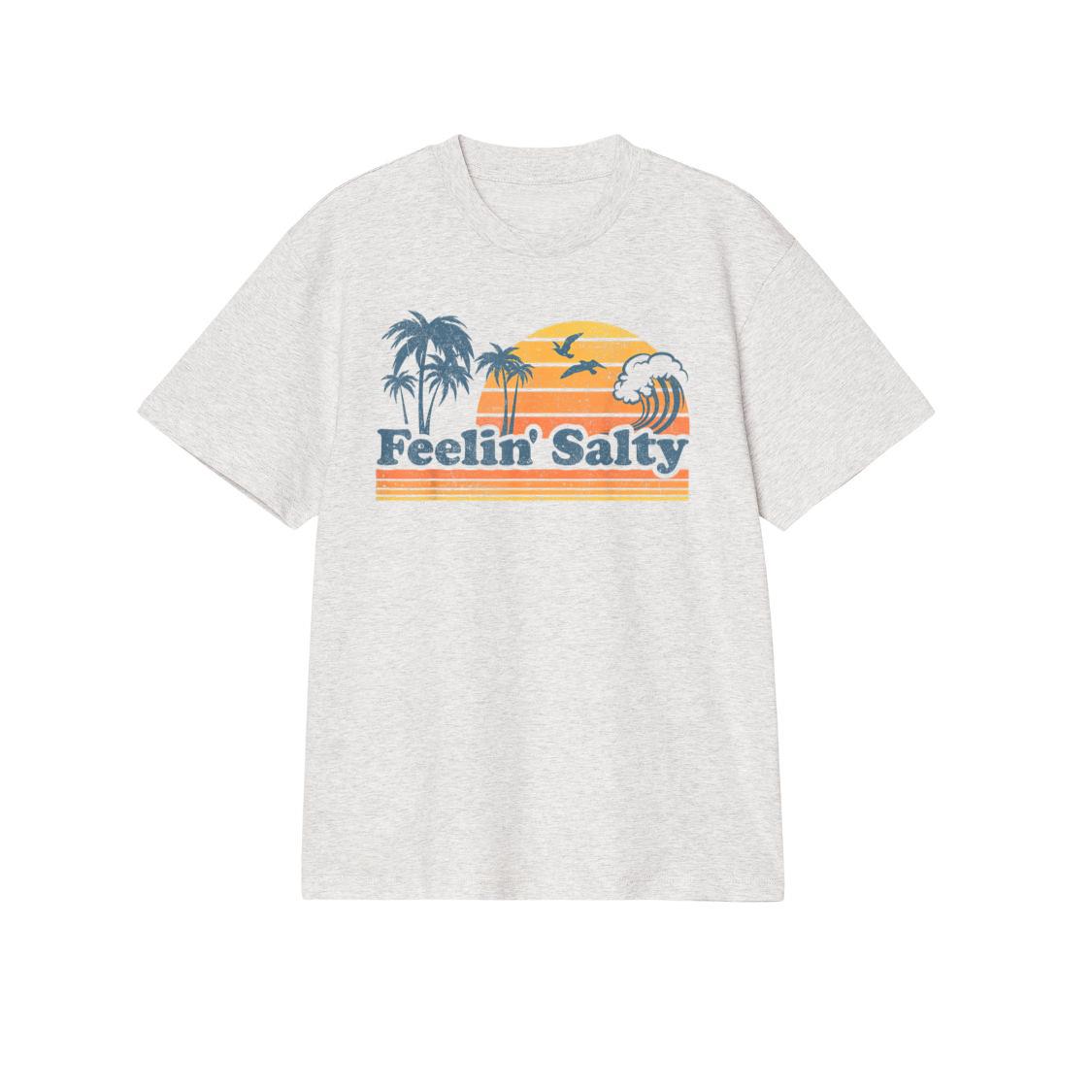 Funny Feelin Salty Beach Summer Vacation Vintage 70's Retro T-Shirt