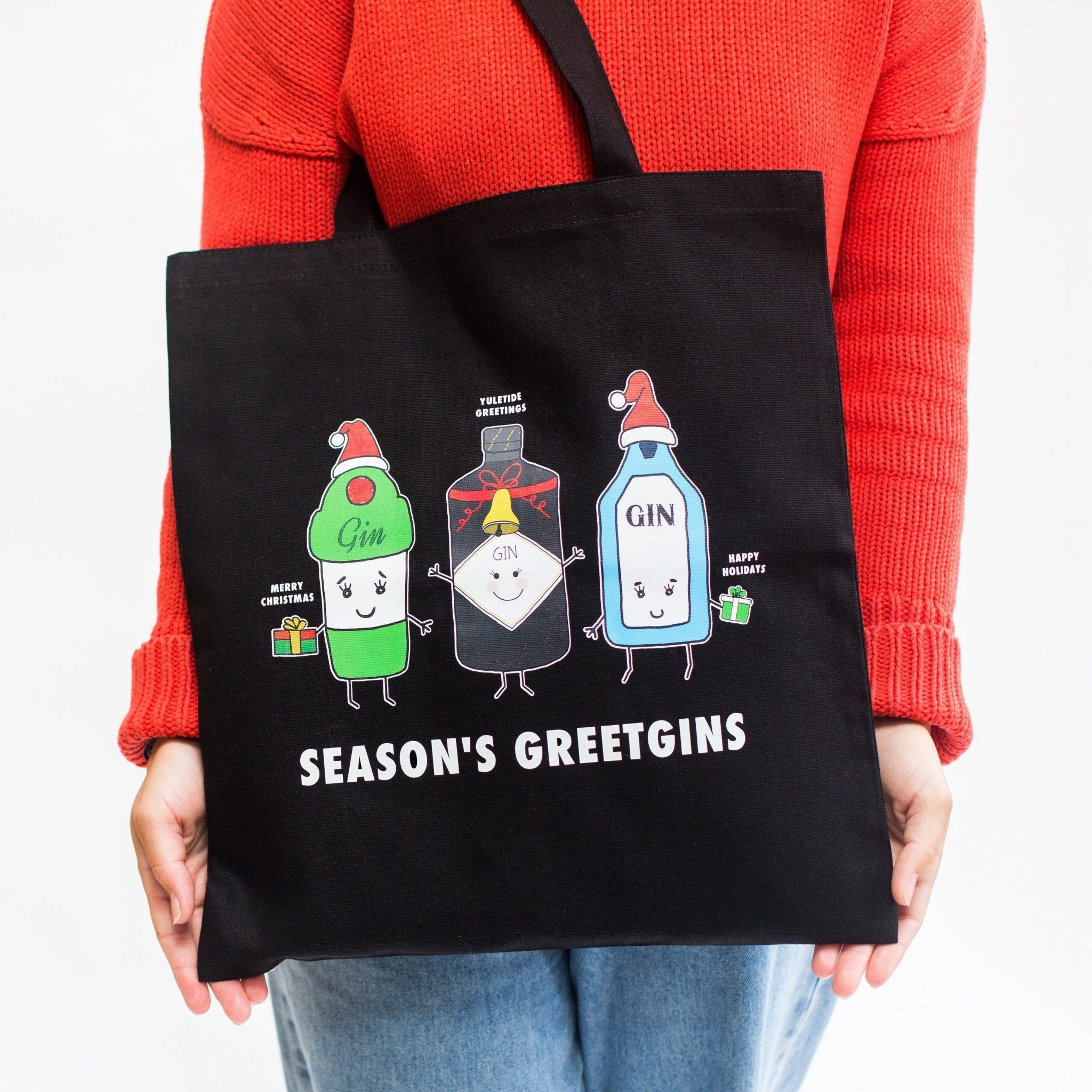 Funny Gin Christmas Tote Bag