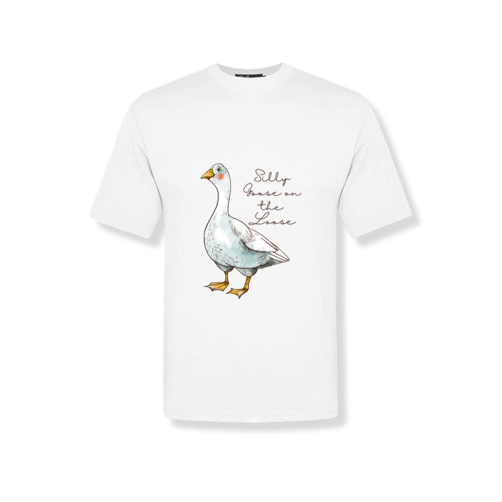 Funny Goose On The Loose Cute Animal Bird Love T-Shirt