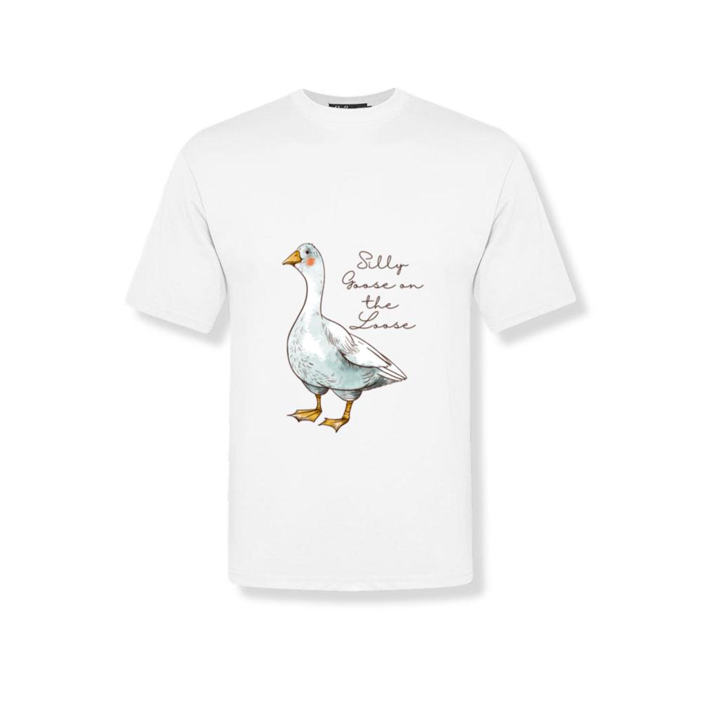 Funny Goose On The Loose Cute Animal Bird Love T-Shirt