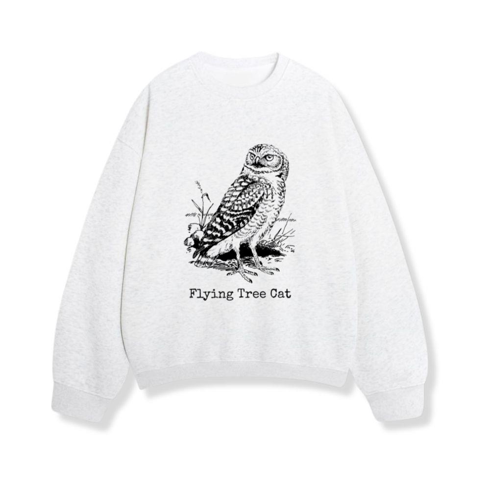 Funny Owl Flying Tree Cat Wrong Animal Name Sweatshirt