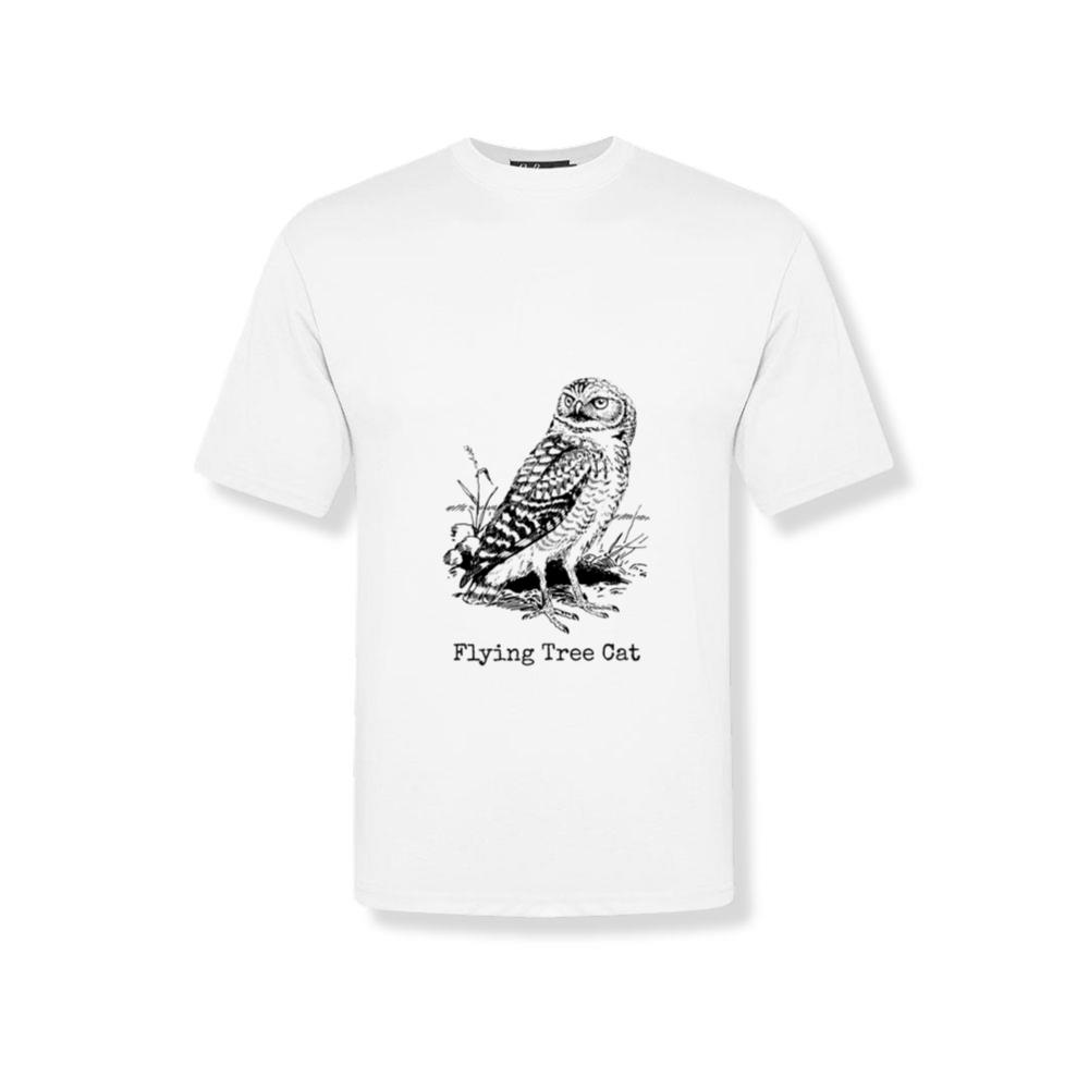 Funny Owl Flying Tree Cat Wrong Animal Name T-Shirt