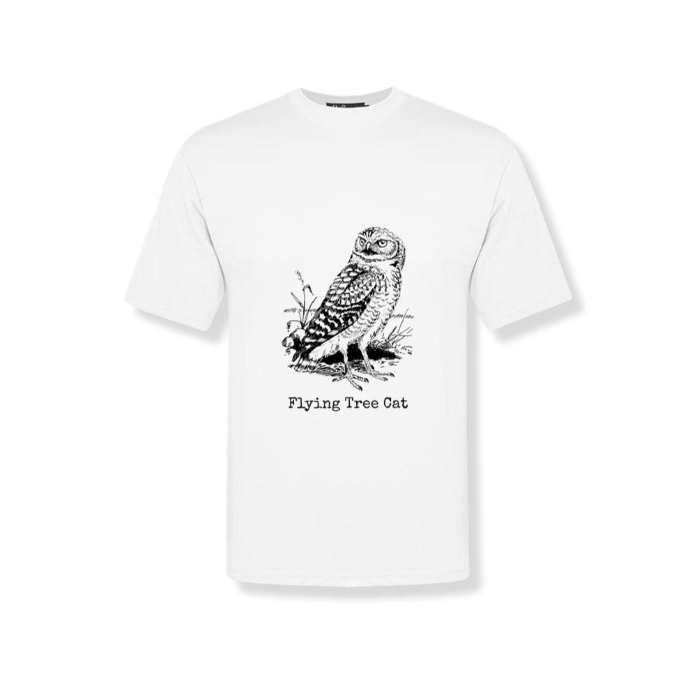 Funny Owl Flying Tree Cat Wrong Animal Name T-Shirt