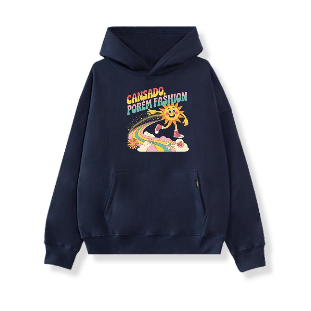 Funny Running Sun Retro Cartoon Design Hoodie Bladehood