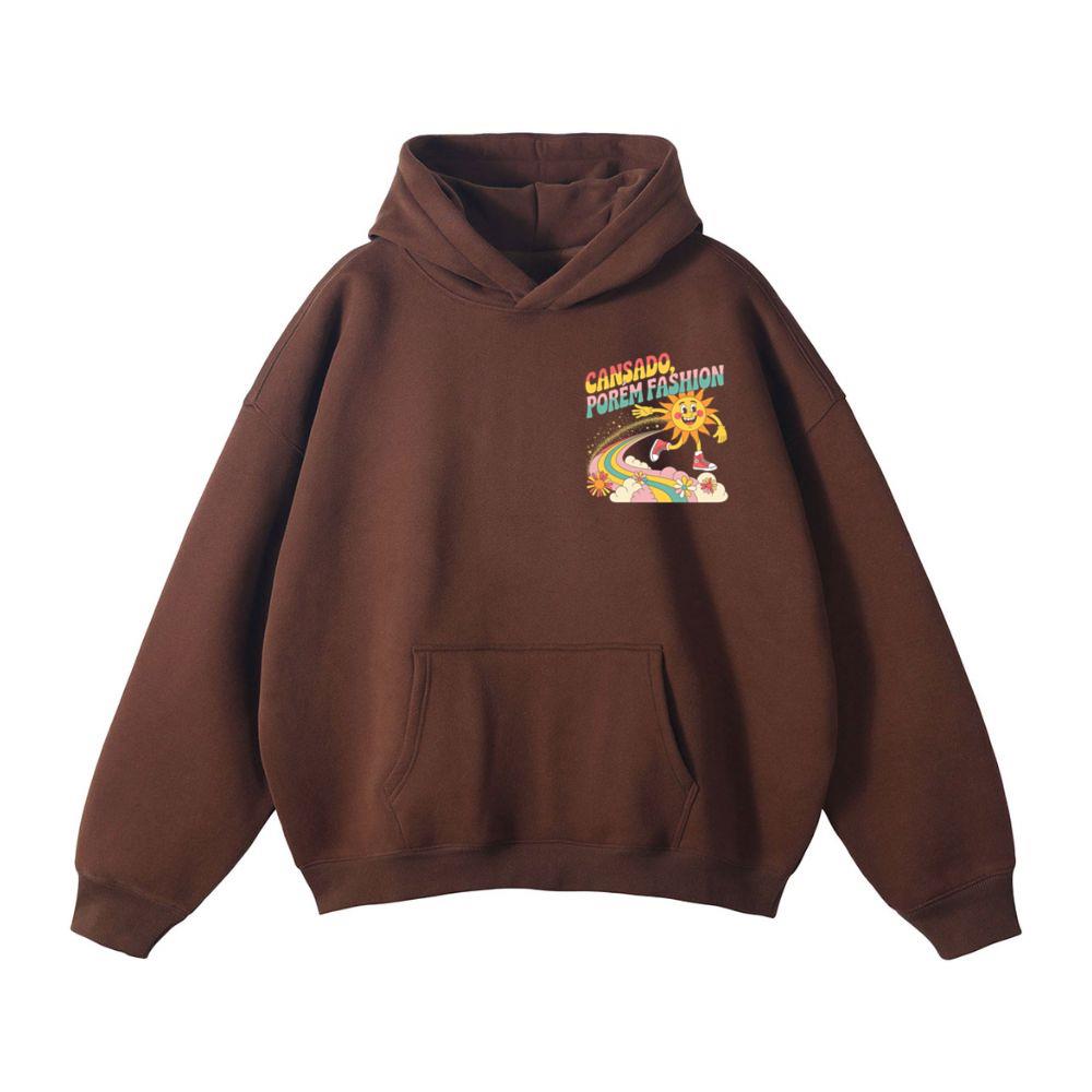 Funny Running Sun Retro Cartoon Design Hoodie - Image 3