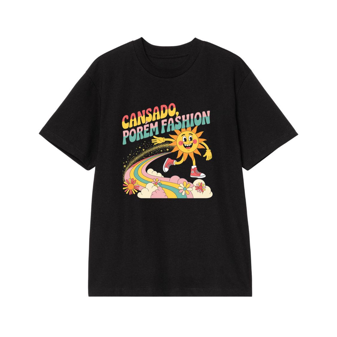 Funny Running Sun Retro Cartoon Design T-Shirt