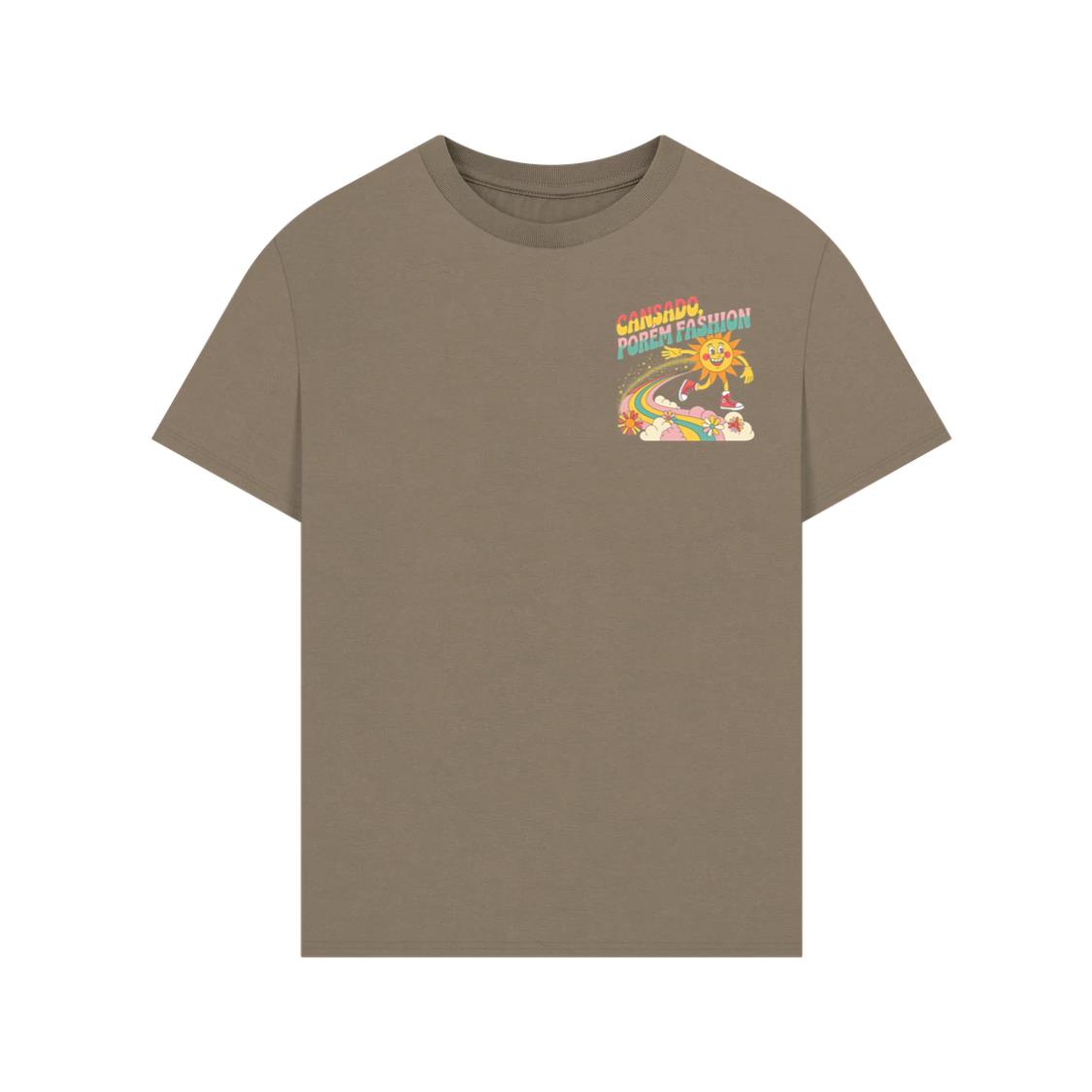 Funny Running Sun Retro Cartoon Design T-Shirt - Image 2