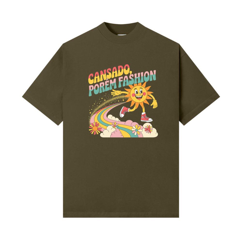 Funny Running Sun Retro Cartoon Design T-Shirt - Image 2