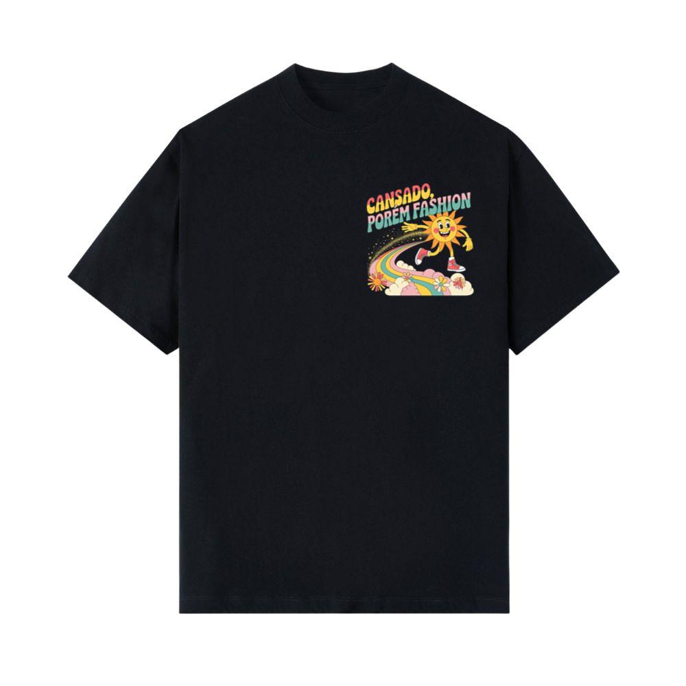 Funny Running Sun Retro Cartoon Design T-Shirts