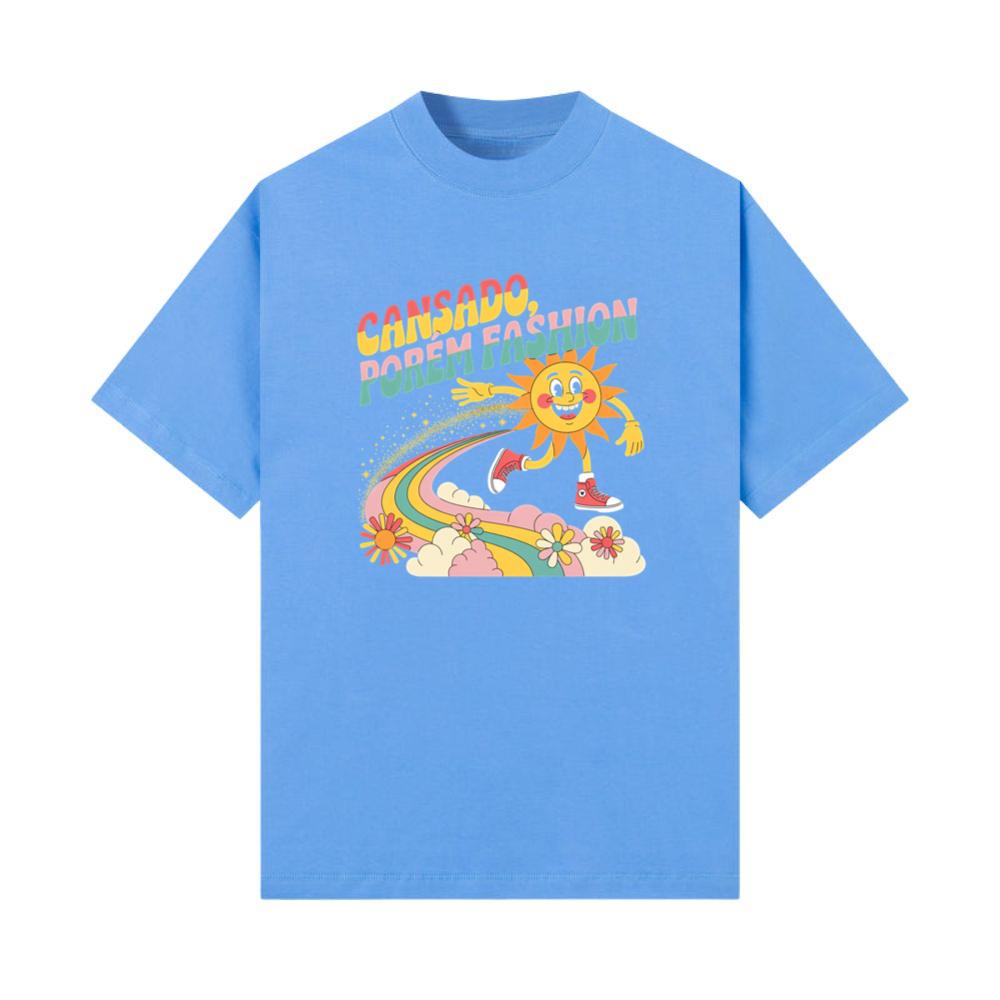 Funny Running Sun Retro Cartoon Design T-Shirts