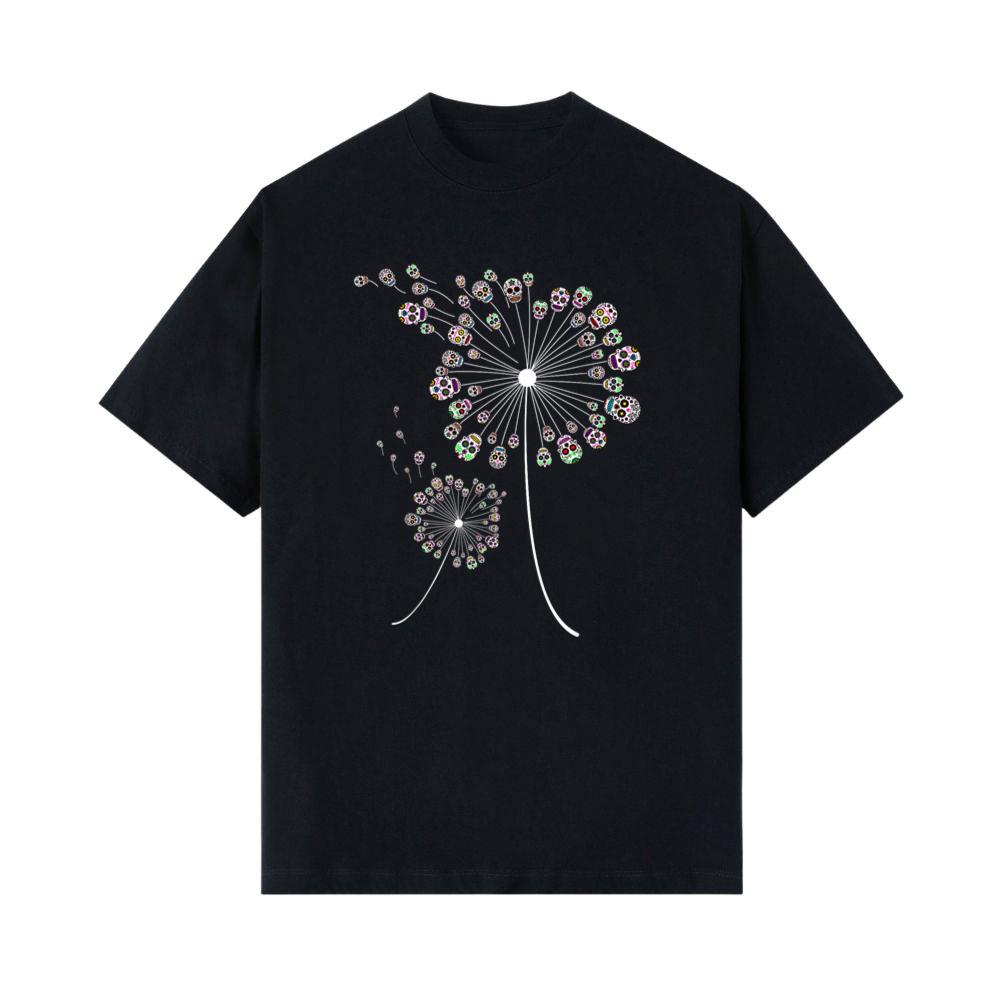 Funny Sugar Skull Gift For Men Women Cool Dandelion Flower T-Shirt 