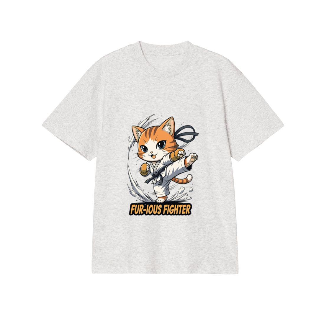 Fur-ious Fighter - Karate Cat Anime Style T-Shirt