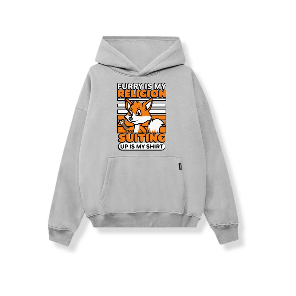 Furry Is My Religion Fox Wolf Anime Fursuit Hoodies