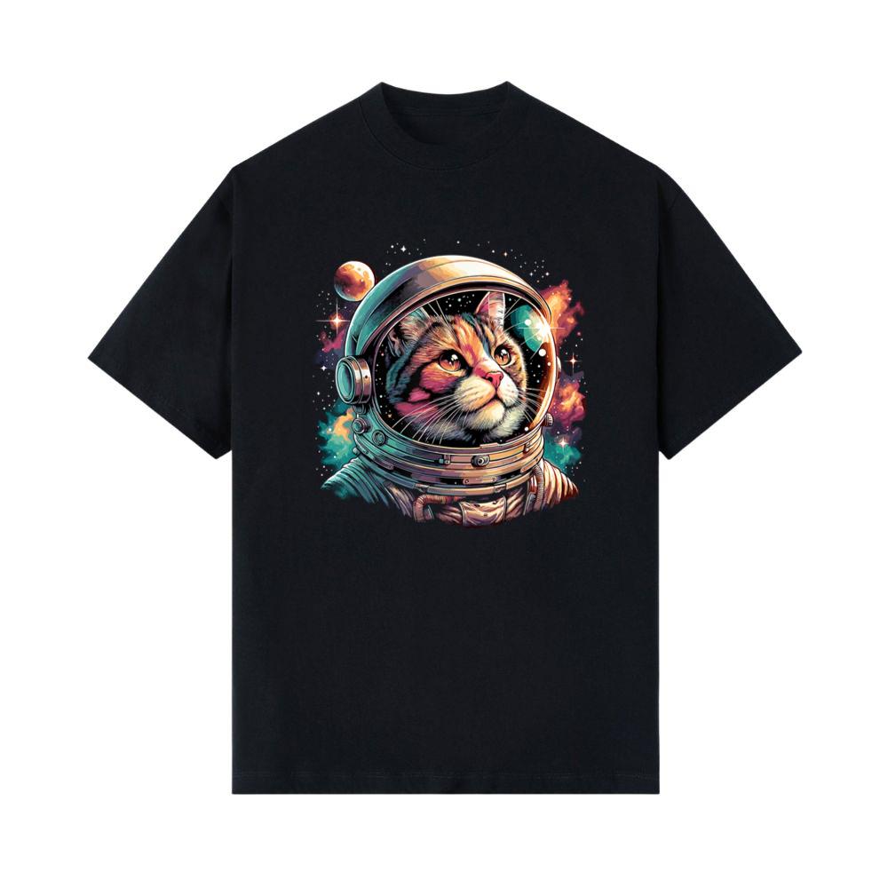 Galaxy Astronaut Cat Space T-Shirt 