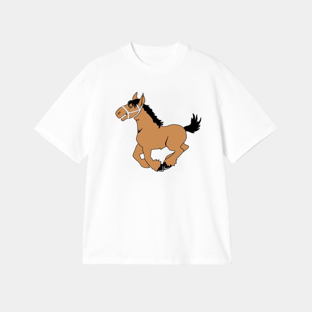 Galloping Happy Brown Horse T-Shirt