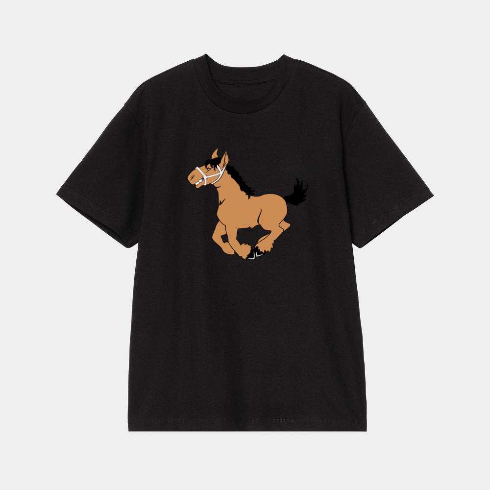 Galloping Happy Brown Horse T-Shirt
