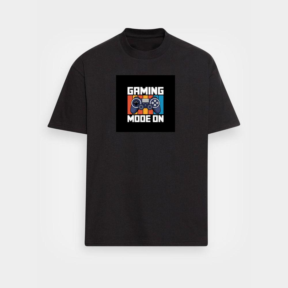 Gaming Mode On Text Design T-Shirts