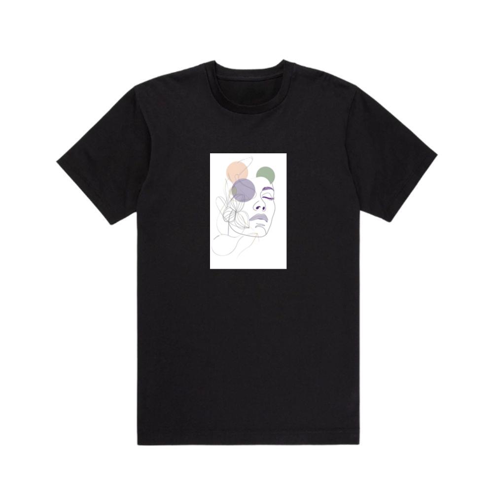 Geometric Woman and Flower T-Shirts