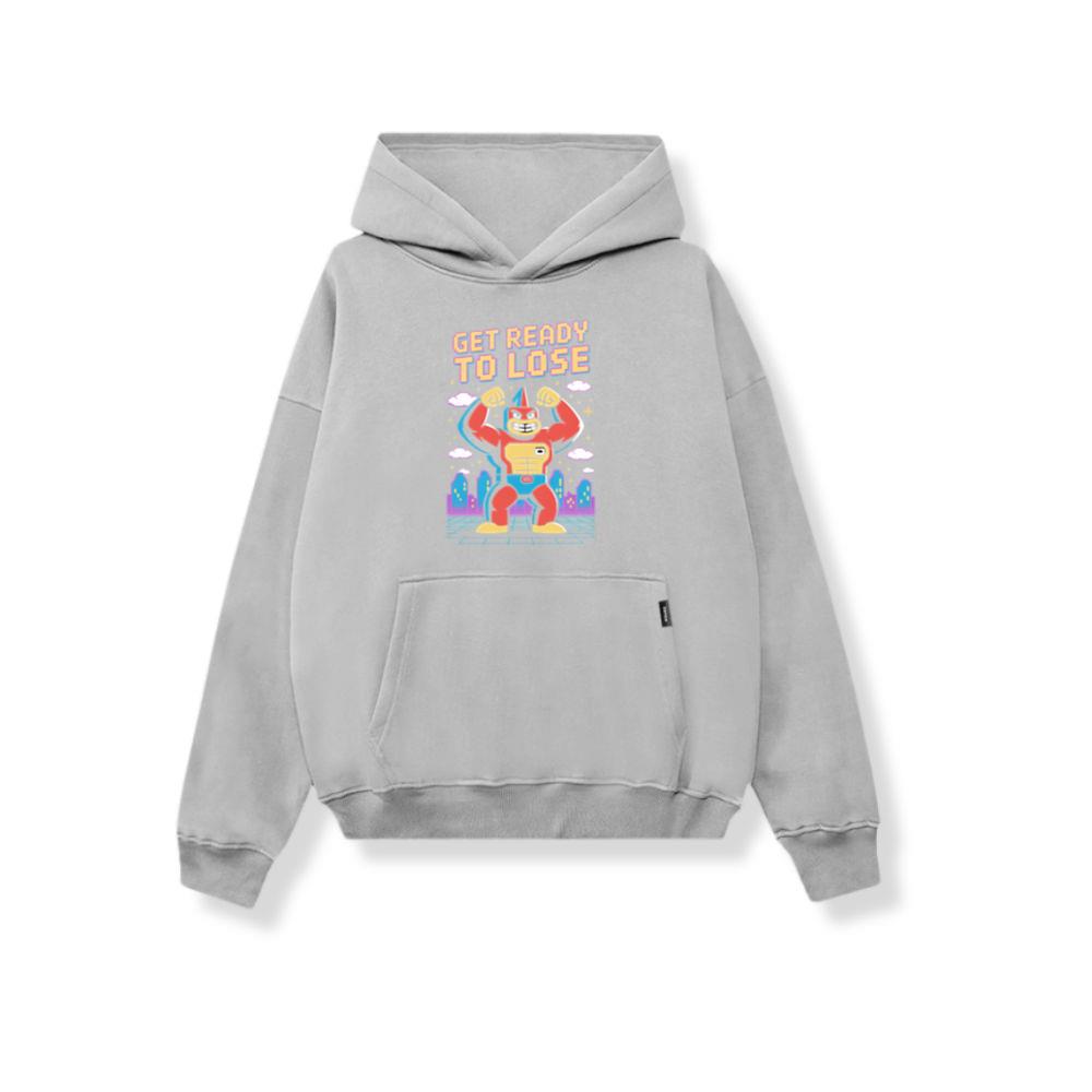 Get Ready to Lose Retro Robot Cartoon Design Hoodie - Image 3