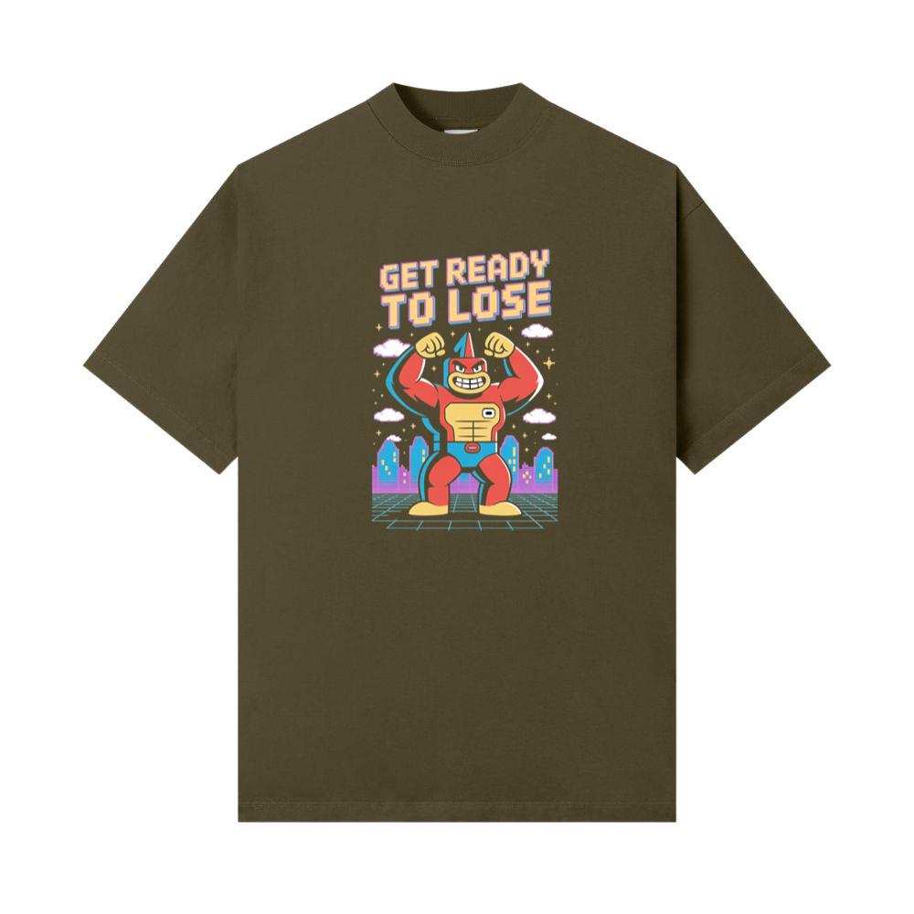 Get Ready to Lose Retro Robot Cartoon Design T-Shirt - Image 2