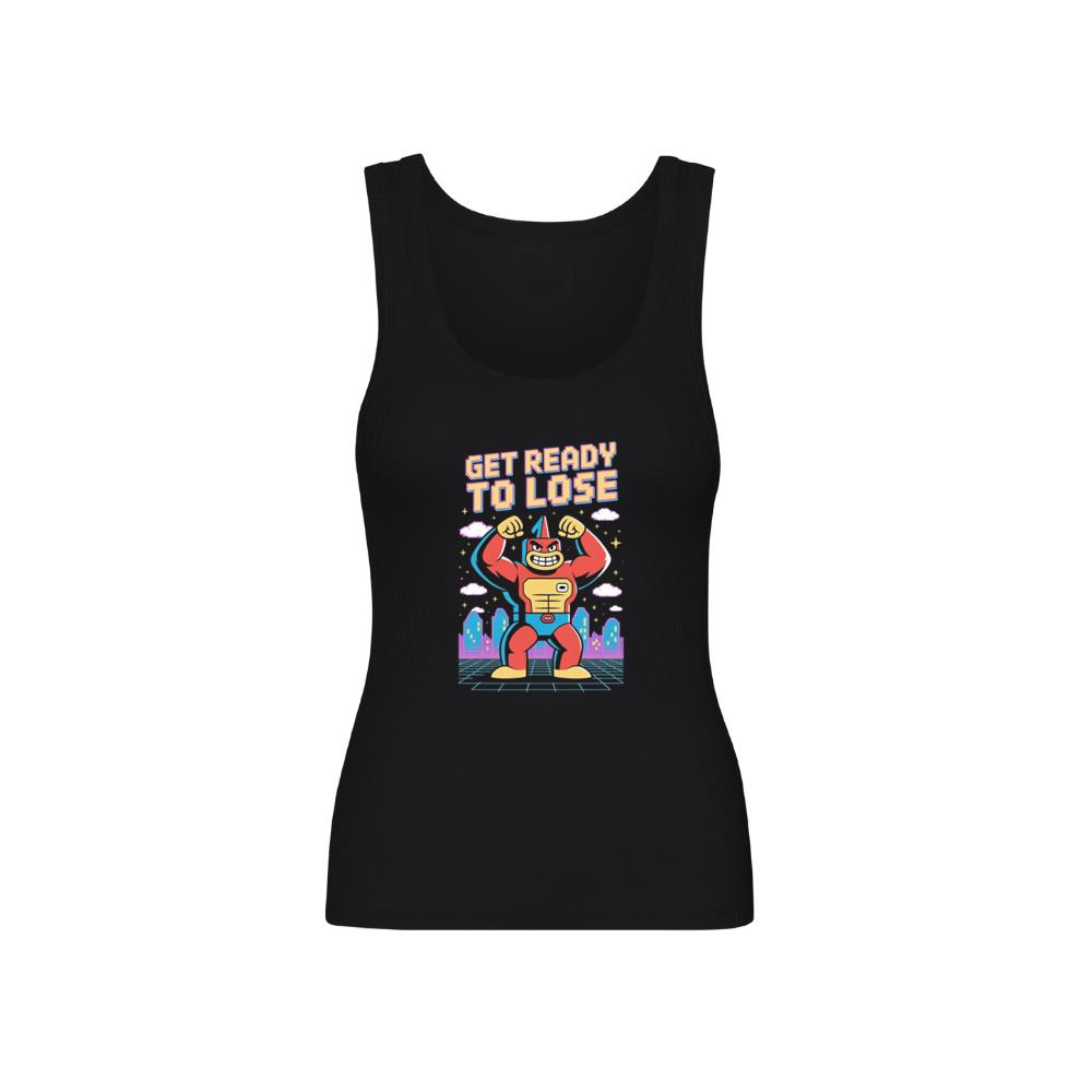 Get Ready to Lose Retro Robot Cartoon Design Tank Top