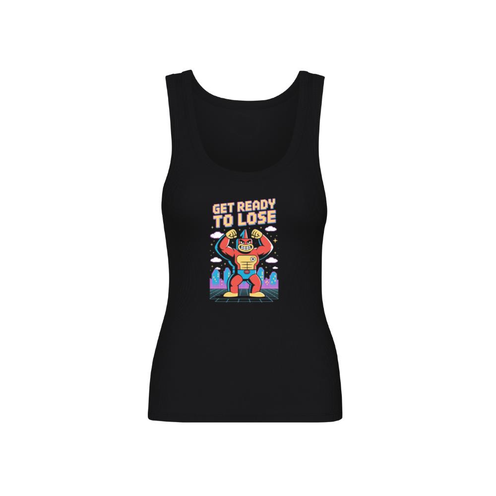 Get Ready to Lose Retro Robot Cartoon Design TankTop