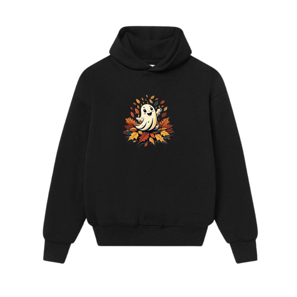 Ghost On Leaves Funny Halloween Hoodies